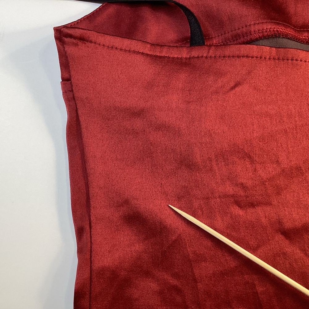 Aqua Blues tank 90’s red shiny spaghetti strap - Picture 6 of 10